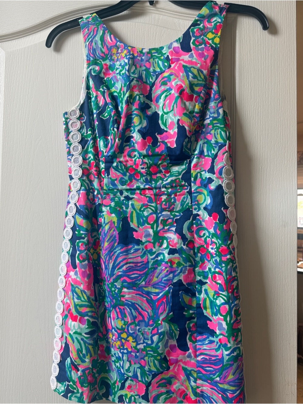 *Never worn*Lilly Pulitzer Mila Shift Floral Sleeveless Shift Dress Navy/pink
